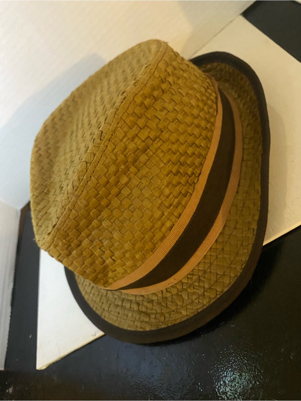 Peter Grimm Brown Straw Fedora Hat